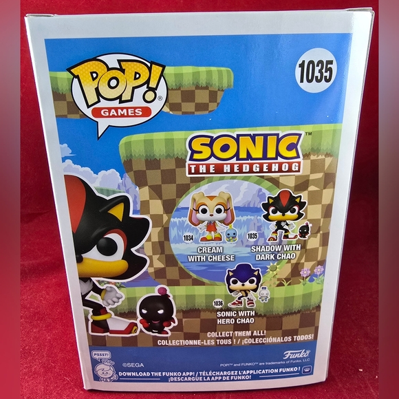 Shadow with dark chao funko # 1035 (nib) With pop protector - Picture 7 of 7